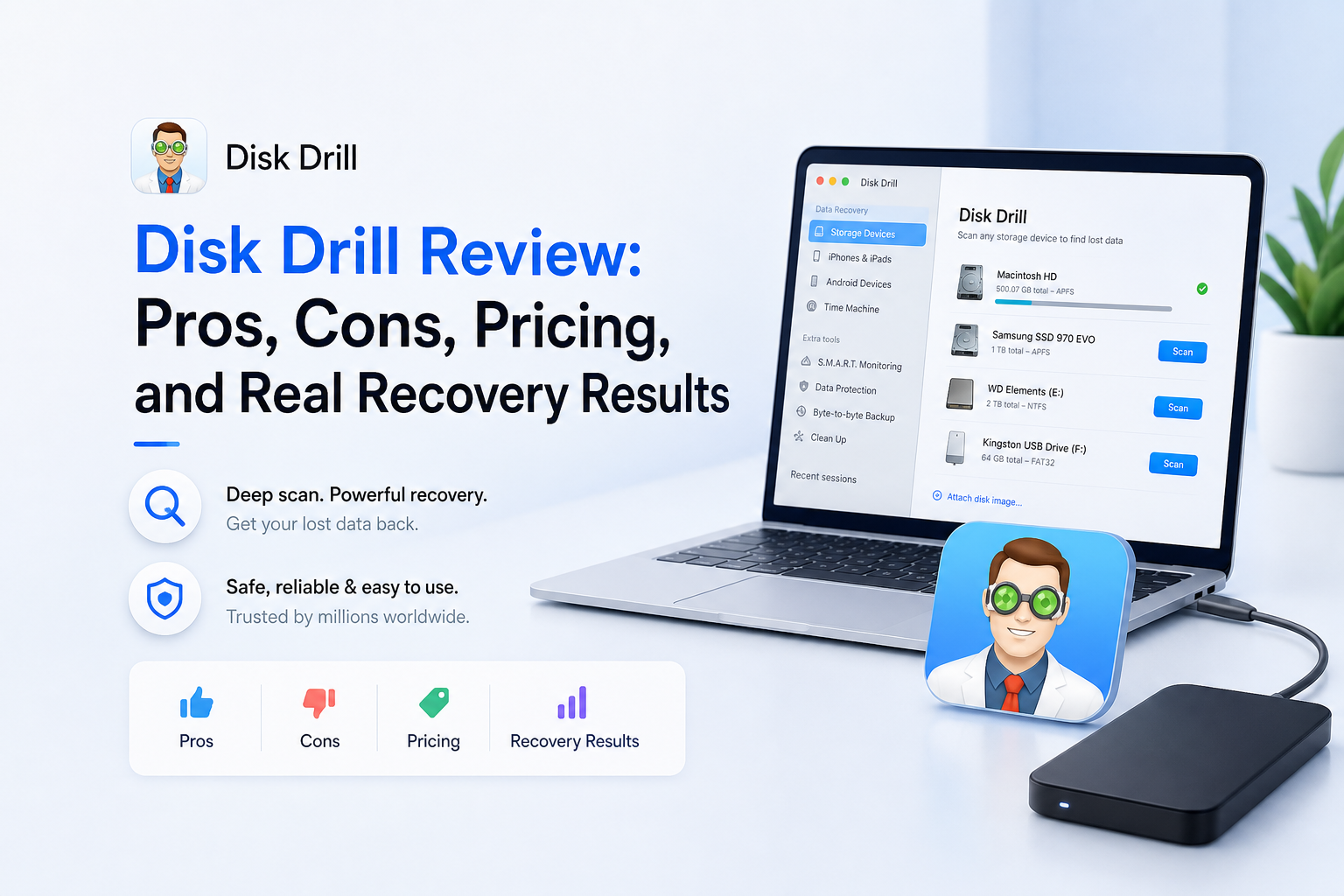 Disk Drill Review: Pros, Cons, Pricing, and Real Recovery Results