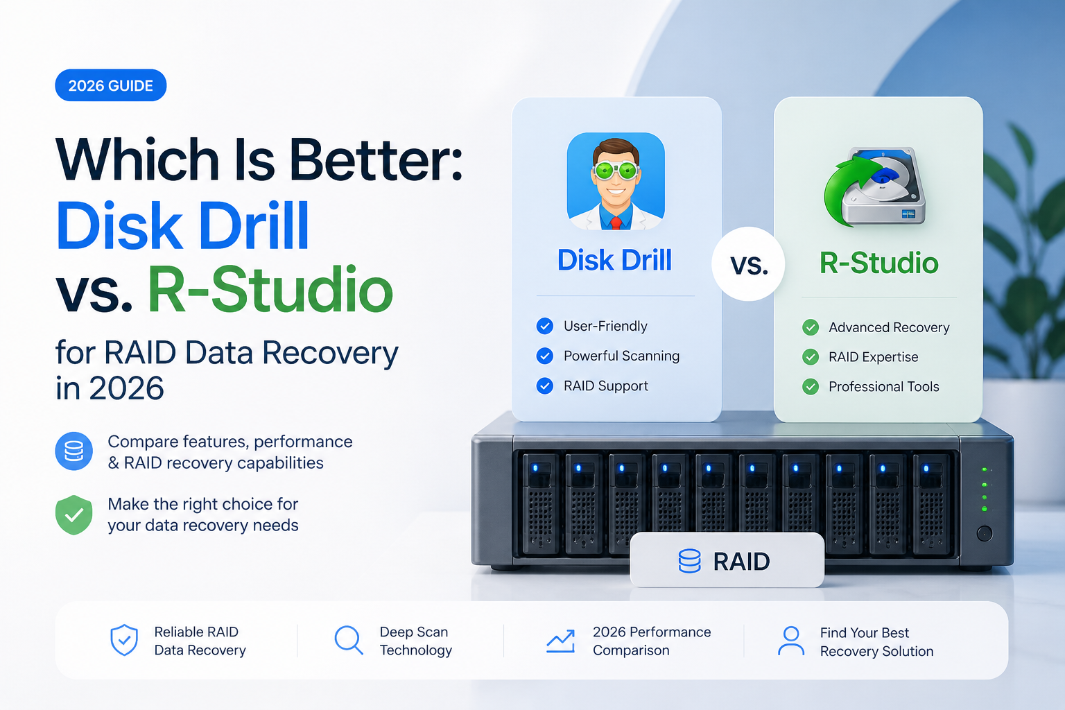 Which Is Better: Disk Drill vs. R-Studio for RAID Data Recovery in 2026